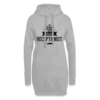 100 percent pure super Portier - Hoodie-Kleid - Grau meliert - Vorne