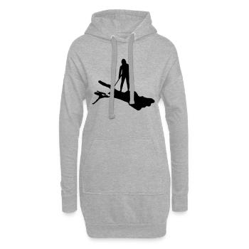 Lake SUP - Hoodie-Kleid - Grau meliert - Vorne