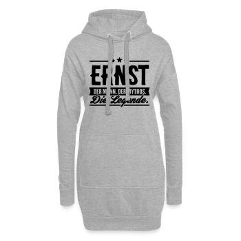 Man Myth Legend Ernst - Sweat-shirt à capuche long Femme - gris chiné - Devant