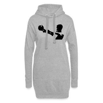 Kugelhantel Action - Hoodie-Kleid - Grau meliert - Vorne