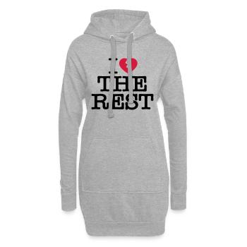 Je déteste le reste - Sweat-shirt à capuche long Femme - gris chiné - Devant