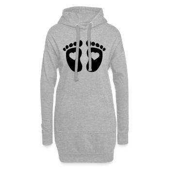 Babyfüsse - Hoodie-Kleid - Grau meliert - Vorne