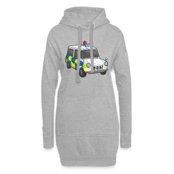 Police Car - Hoodie Dress - heather grey - Front