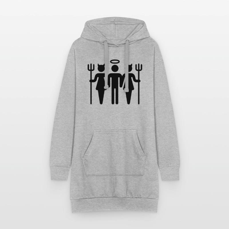 Devil-Cherub-Devil / Teufel-Engel-Teufel (M) Hoodie Dress