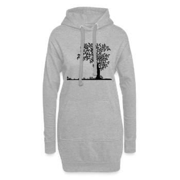 Natur Silhouette - Hoodie-Kleid - Grau meliert - Vorne