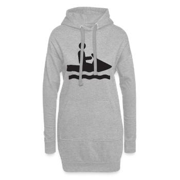 jet ski jetski - Sweat-shirt à capuche long Femme - gris chiné - Devant
