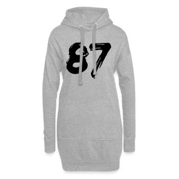 Brushed 87 - Hoodie-Kleid - Grau meliert - Vorne