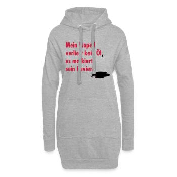 Mein Moped verliert kein Öl - Hoodie-Kleid - Grau meliert - Vorne