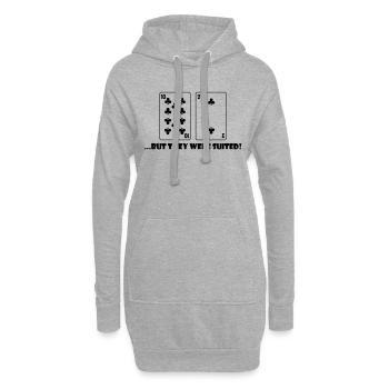Poker ...but they were suited - Hoodie-Kleid - Grau meliert - Vorne
