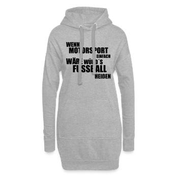 quand le sport automobile serait tout simplement - Sweat-shirt à capuche long Femme - gris chiné - Devant