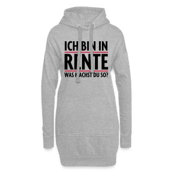 Bin in Rente Rentner - Hoodie-Kleid - Grau meliert - Vorne