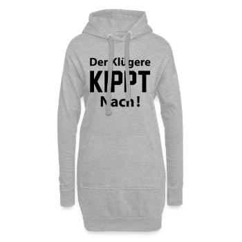 der_kluegere - Hoodie-Kleid - Grau meliert - Vorne
