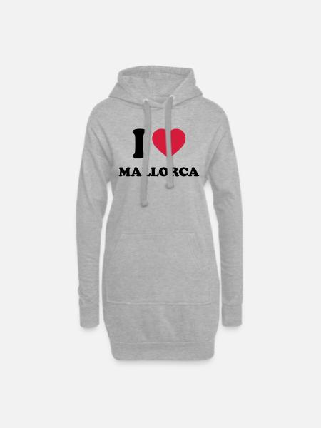 I Heart Mallorca - Hoodie Dress - heather grey
