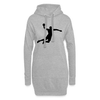 Handball joueurs Handball Club club club - Sweat-shirt à capuche long Femme - gris chiné - Devant