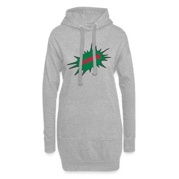 Baam, bulle, dessin animé, bande dessinée bulle de - Sweat-shirt à capuche long Femme - gris chiné - Devant