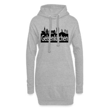 Skyline Gelsenkirchen - Hoodie-Kleid - Grau meliert - Vorne