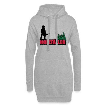 holzfäller - Hoodie-Kleid - Grau meliert - Vorne