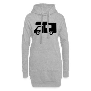 Wohnmobil - Hoodie-Kleid - Grau meliert - Vorne