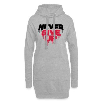 rot graffiti tropfen spray durchhalten cool never - Hoodie-Kleid - Grau meliert - Vorne