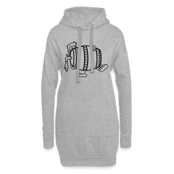 baril bière boisson soif boisson fête célébrer octobre - Sweat-shirt à capuche long Femme - gris chiné - Devant