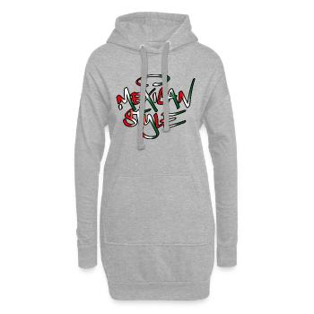Style mexicain - Sweat-shirt à capuche long Femme - gris chiné - Devant