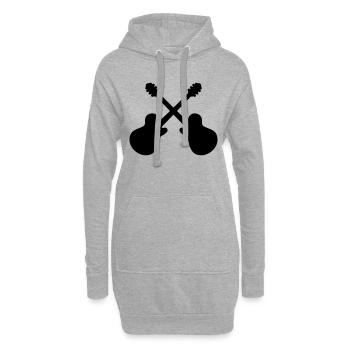 Gitarren - Hoodie-Kleid - Grau meliert - Vorne