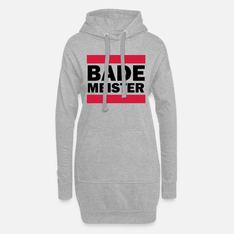 Bademeister - Hoodie-Kleid - Grau meliert