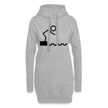 swimming_f1 - Hoodie-Kleid - Grau meliert - Vorne