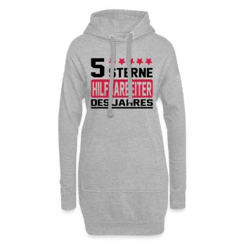 hilfsarbeiter - Hoodie-Kleid - Grau meliert - Vorne