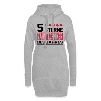 zahntechniker - Hoodie-Kleid - Grau meliert - Vorne