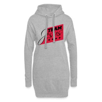 Équipe catholique Jésus-Christ évangélique - Sweat-shirt à capuche long Femme - gris chiné - Devant