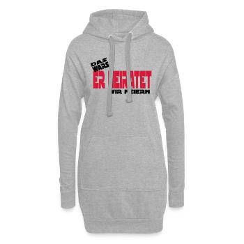 das wars er heiratet wir feiern junggesellen - Hoodie-Kleid - Grau meliert - Vorne