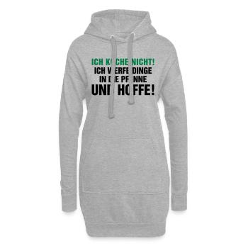 kochen Küche braten grillen Pfanne Topf Kitchen - Hoodie-Kleid - Grau meliert - Vorne