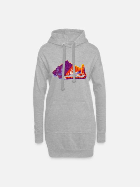 Tiger Tiger - Hoodie-Kleid - Grau meliert
