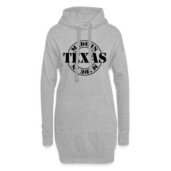 made in texas m1k2 - Sweat-shirt à capuche long Femme - gris chiné - Devant
