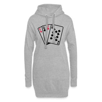 Skat - Hoodie-Kleid - Grau meliert - Vorne