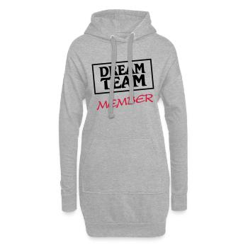 Dream Team Member - Sweat-shirt à capuche long Femme - gris chiné - Devant