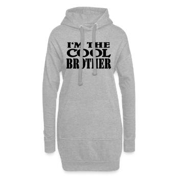 I'm the cool Brother - Sweat-shirt à capuche long Femme - gris chiné - Devant