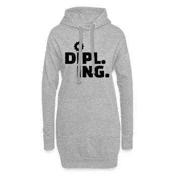 Ingenieur - Hoodie-Kleid - Grau meliert - Vorne