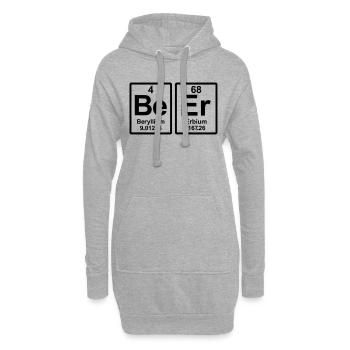 Beer - Sweat-shirt à capuche long Femme - gris chiné - Devant