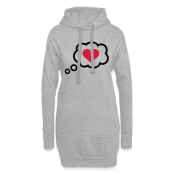 Bulle - Sweat-shirt à capuche long Femme - gris chiné - Devant