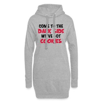 Come to the dark side-we've got cookies - Sweat-shirt à capuche long Femme - gris chiné - Devant