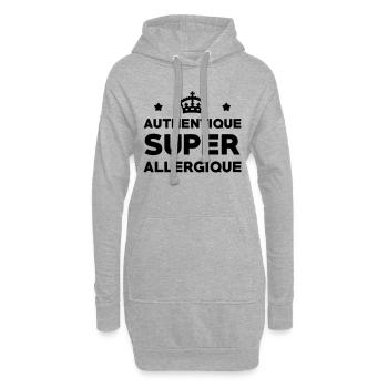 Allergie / Allergique / Pollen / Nature / Humour - Sweat-shirt à capuche long Femme - gris chiné - Devant