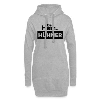 der herr der hühner - Hoodie-Kleid - Grau meliert - Vorne