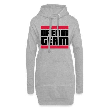 dream team - Hoodie-Kleid - Grau meliert - Vorne