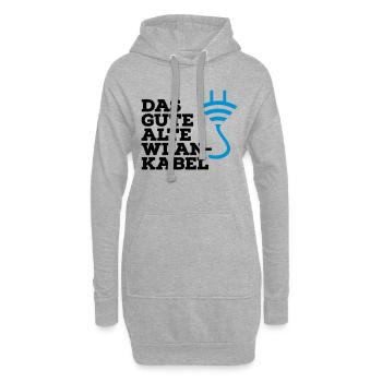 WLAN Kabel Computer Shirt - Hoodie-Kleid - Grau meliert - Vorne