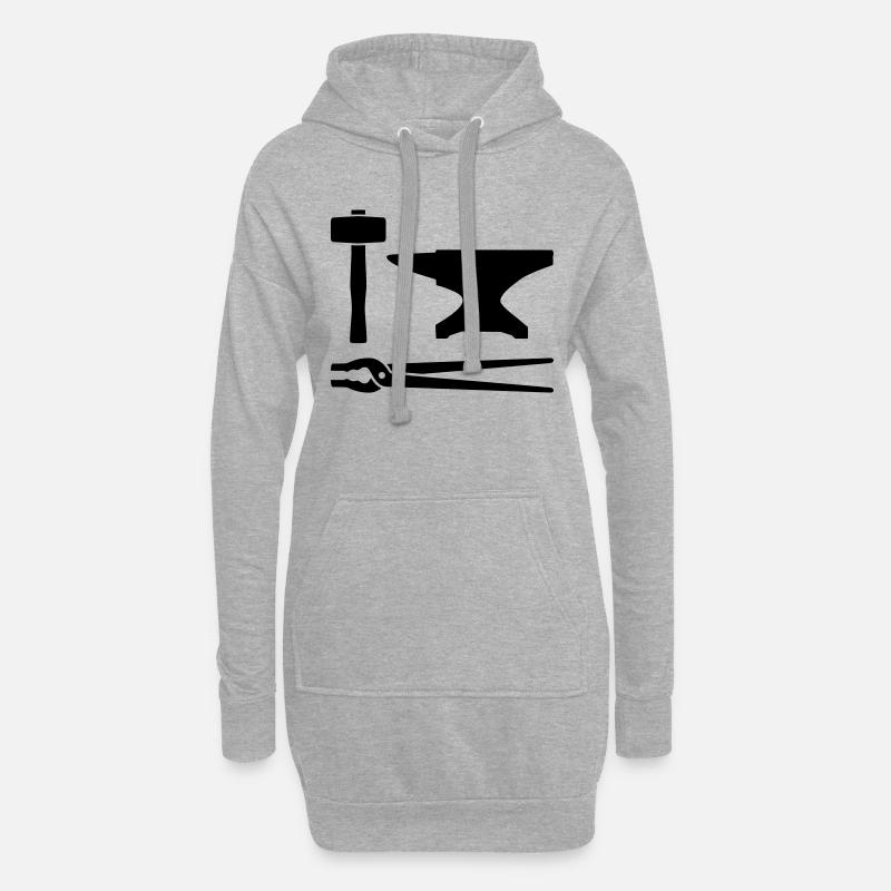 Schmied - Hoodie-Kleid - Grau meliert