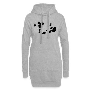 kleckse_01 - Hoodie-Kleid - Grau meliert - Vorne