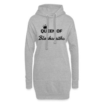 forgeron / forge / metal / forger / marteau - Sweat-shirt à capuche long Femme - gris chiné - Devant