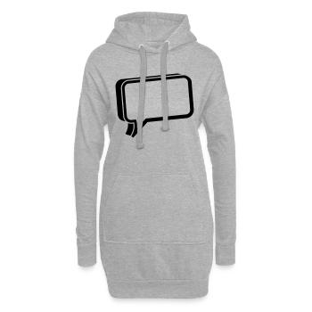 sprechblase 3d - Hoodie-Kleid - Grau meliert - Vorne